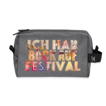 Ich hab Bock auf Festival - Recycelte Kulturtasche - Anthrazit - Vorne
