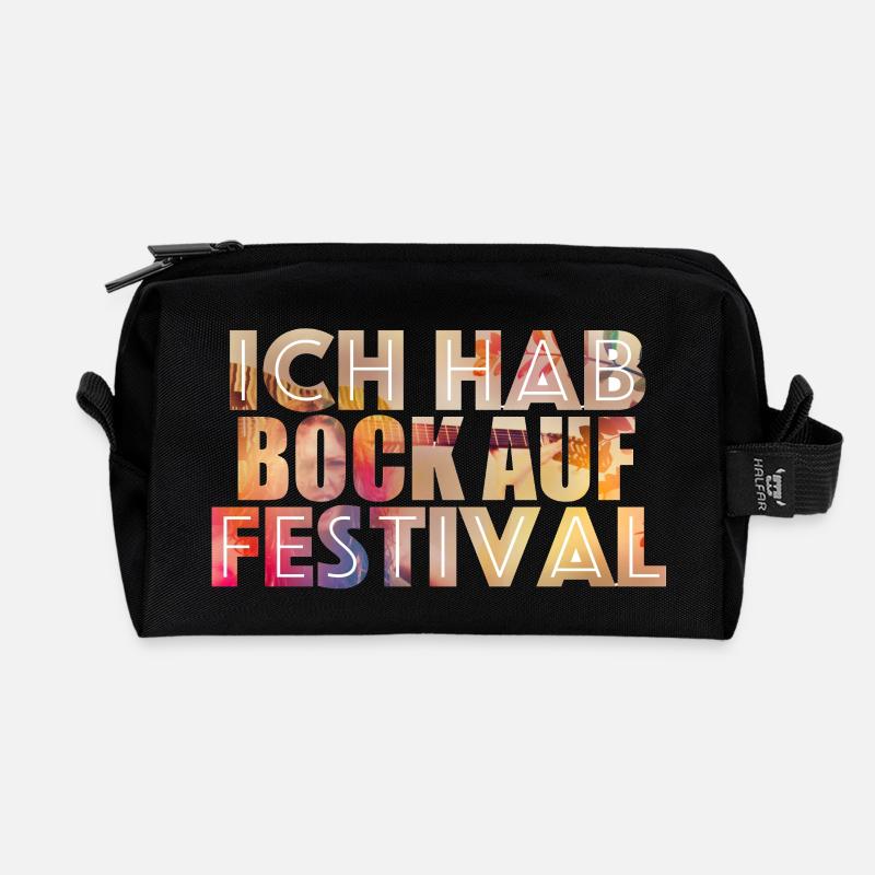 Ich hab Bock auf Festival - Recycelte Kulturtasche - Schwarz