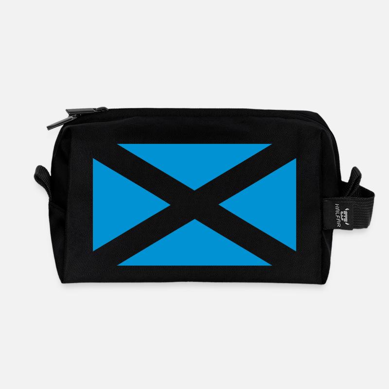 scotland - Recycled Toiletry Zip Bag - black