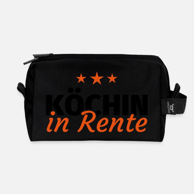 Köchin Rente - Recycelte Kulturtasche - Schwarz