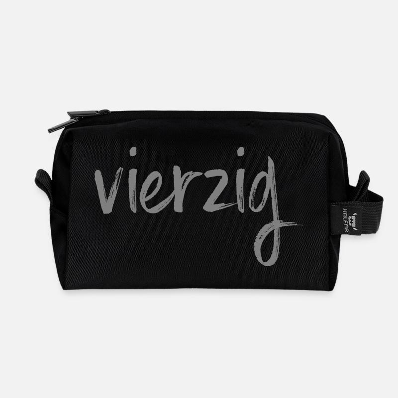 40 vierzig 40. Geburtstag Geschenk - Recycelte Kulturtasche - Schwarz