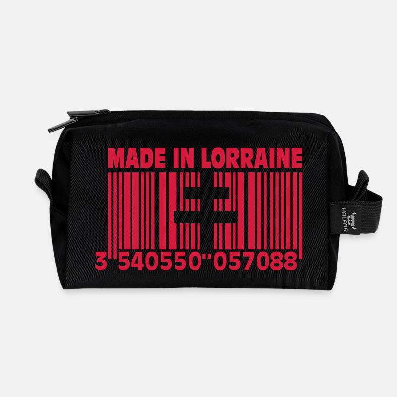 Made in Lothringen II - Recycelte Kulturtasche - Schwarz