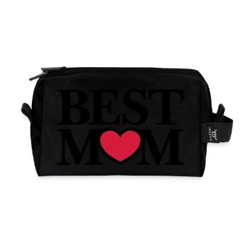 Best Mom - Recycelte Kulturtasche - Schwarz - Vorne