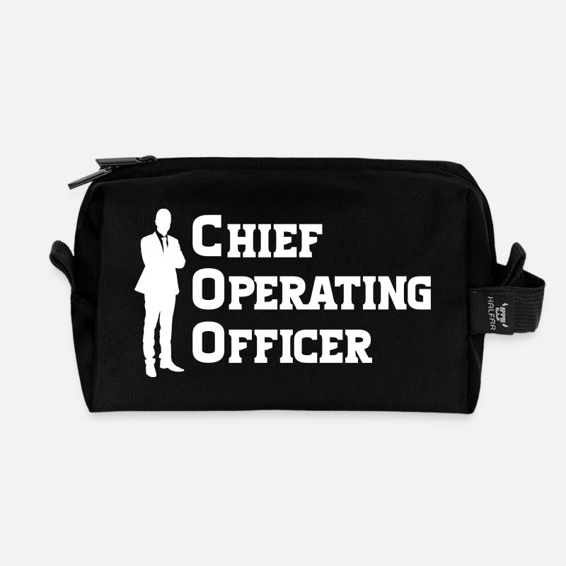 COO - Chief Operating Officer - Recycled Toiletry Zip Bag - black
