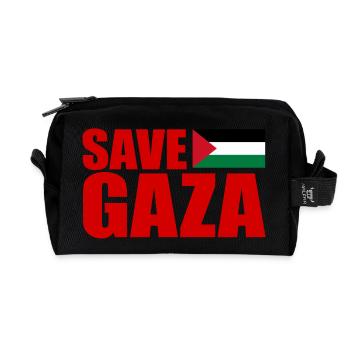 Save gaza - Recycelte Kulturtasche - Schwarz - Vorne