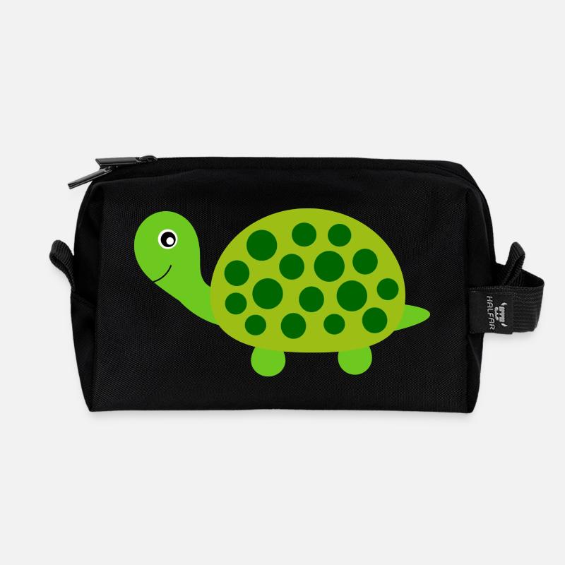 Schildkröten Schildkröten - Recycelte Kulturtasche - Schwarz