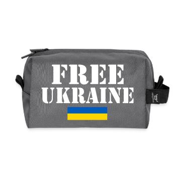 Free ukraine - Recycled Toiletry Zip Bag - anthracite - Front