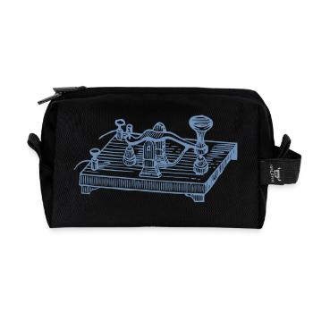 Vintage Morsecode Gerät, Retro Kommunikation - Recycelte Kulturtasche - Schwarz - Vorne