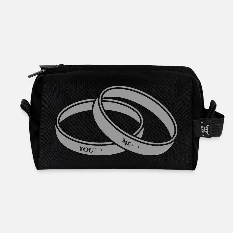 Hochzeitsringe Eheringe - Recycelte Kulturtasche - Schwarz