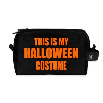 this is my halloween costume - Trousse de toilette en tissu recyclé - noir - Devant
