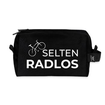 selten radlos radfahren shirt geschenk fahrrad - Recycelte Kulturtasche - Schwarz - Vorne