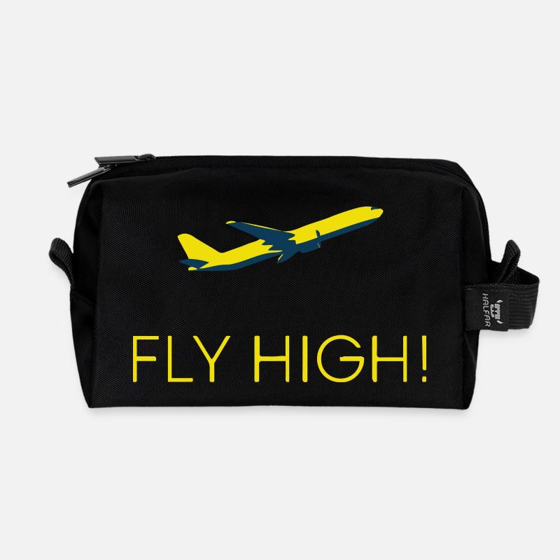 FLUGZEUGE - Recycelte Kulturtasche - Schwarz