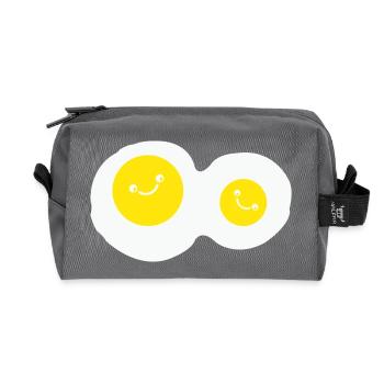 spiegeleier smile - Recycelte Kulturtasche - Anthrazit - Vorne