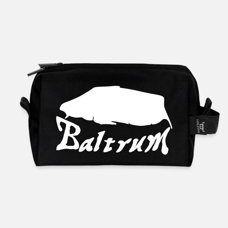 Baltrum Tattoo - Recycelte Kulturtasche - Schwarz
