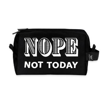 NOPE - NOT TODAY - Statement - No - Recycelte Kulturtasche - Schwarz - Vorne