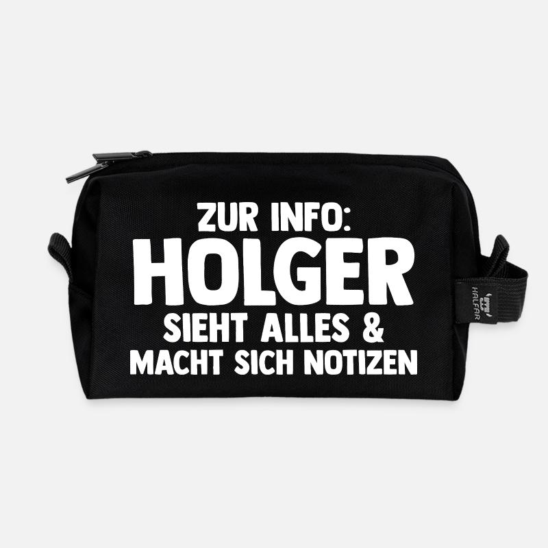 Holger - Recycelte Kulturtasche - Schwarz