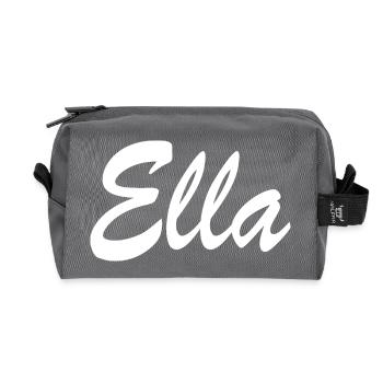 Ella - Recycelte Kulturtasche - Anthrazit - Vorne
