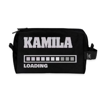 Kamila - Trousse de toilette en tissu recyclé - noir - Devant