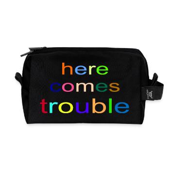 here_comes_trouble - Trousse de toilette en tissu recyclé - noir - Devant