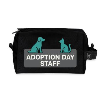 Jour de l’adoption Refuge pour animaux de sauvetage - Trousse de toilette en tissu recyclé - noir - Devant