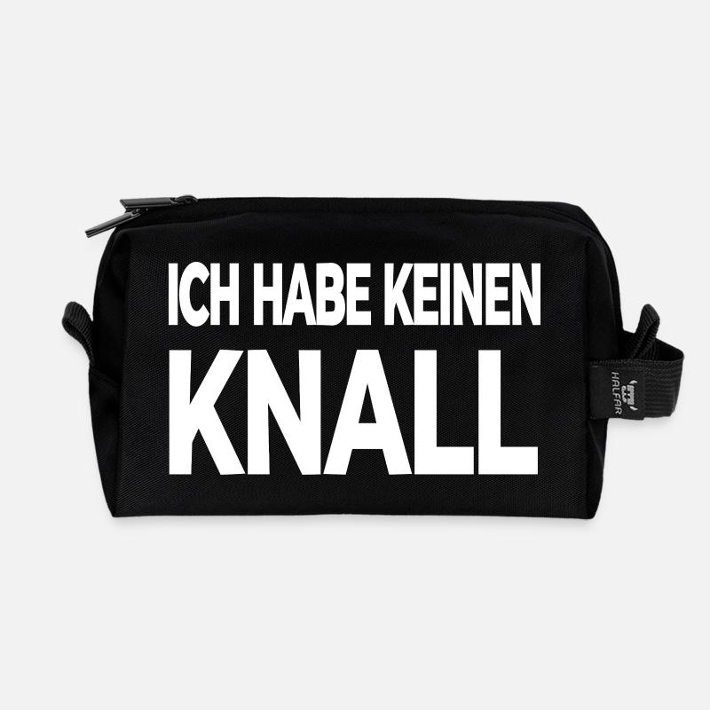 Knall - Recycelte Kulturtasche - Schwarz
