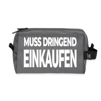 shopping - Recycled Toiletry Zip Bag - anthracite - Front