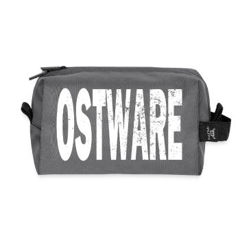 DDR Ostware Fun Ostalgie Gift Pullover Hoodie T-Shirt - Recycled Toiletry Zip Bag - anthracite - Front