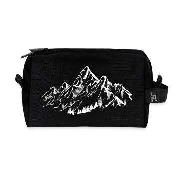 Gebirge - Recycelte Kulturtasche - Schwarz - Vorne
