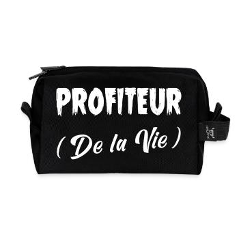 PROFITEUR (DE LA VIE) ! - Trousse de toilette en tissu recyclé - noir - Devant