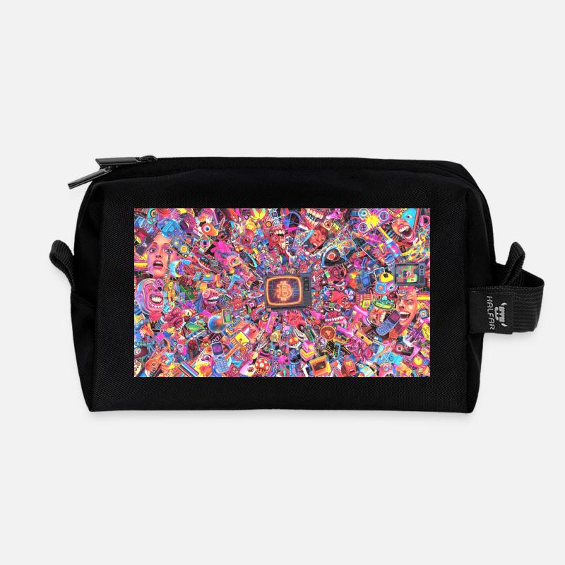 Bitcoin Bazooka – PopArt 4 - Recycelte Kulturtasche - Schwarz