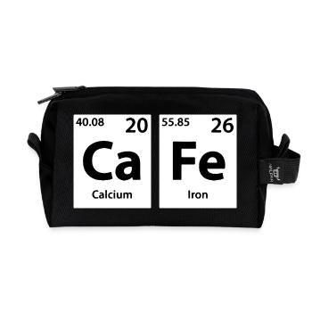 CaFe Chemistry Periodic Table - Recycled Toiletry Zip Bag - black - Front
