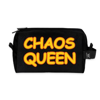 Chaos Queen - Recycled Toiletry Zip Bag - black - Front
