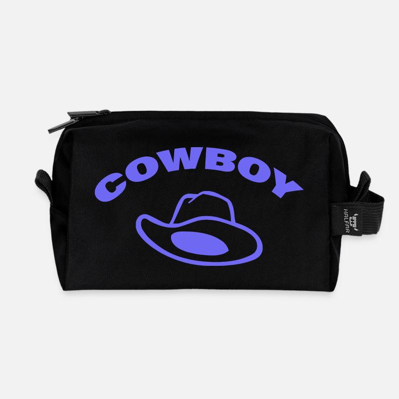 Cowboy - Recycled Toiletry Zip Bag - black