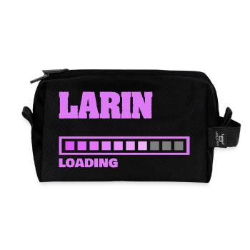Geburt Larin - Recycelte Kulturtasche - Schwarz - Vorne