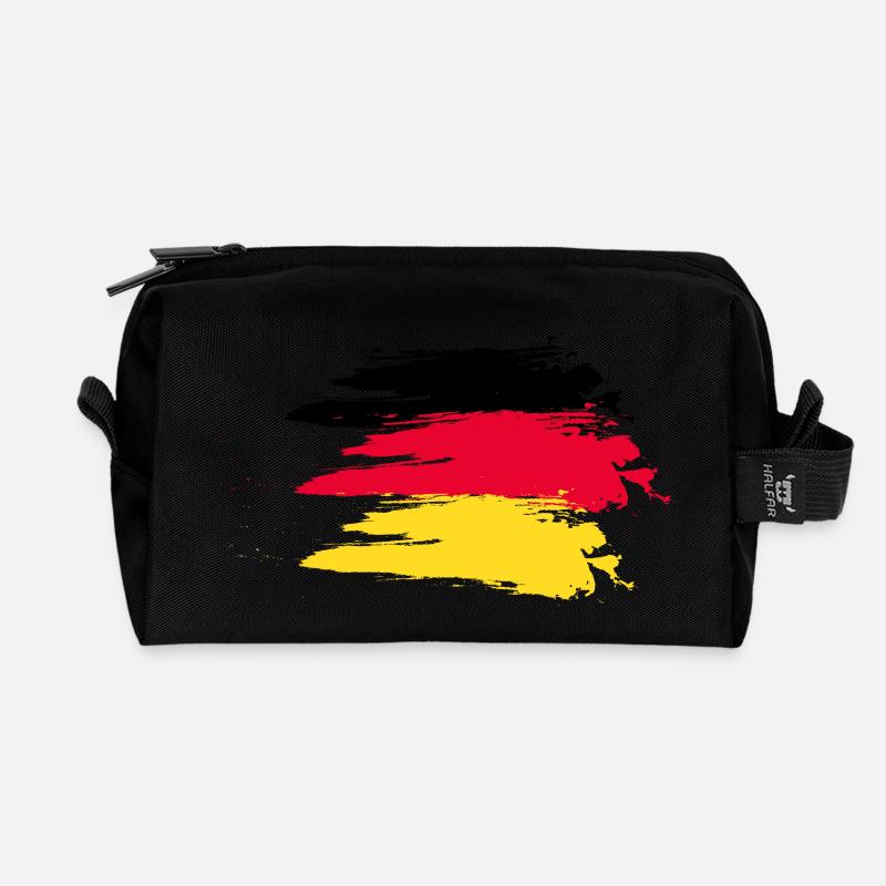 Germany smudge flag - Recycelte Kulturtasche - Schwarz