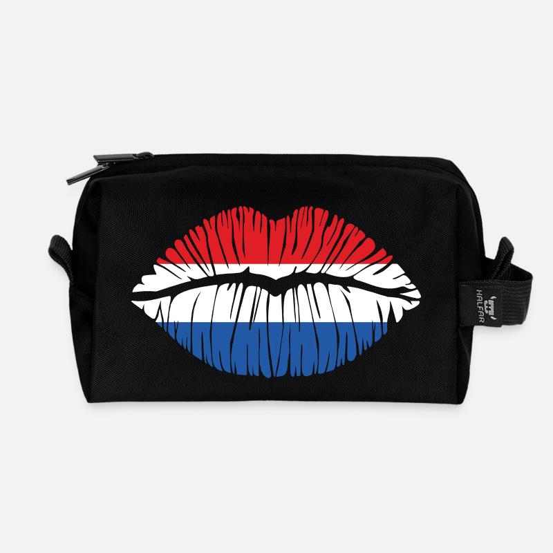 Kuss Niederlande - Recycelte Kulturtasche - Schwarz