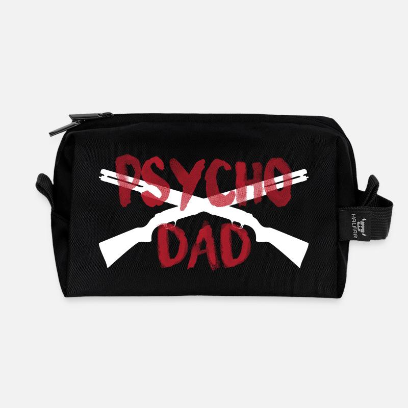 PSYCHO DAD - Recycelte Kulturtasche - Schwarz