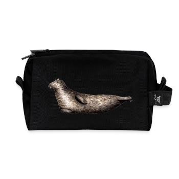 Grau Siegel - Siegel Grau - Grau Phoque - Recycelte Kulturtasche - Schwarz - Vorne