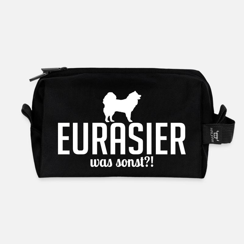 EURASIER was sonst - Recycelte Kulturtasche - Schwarz