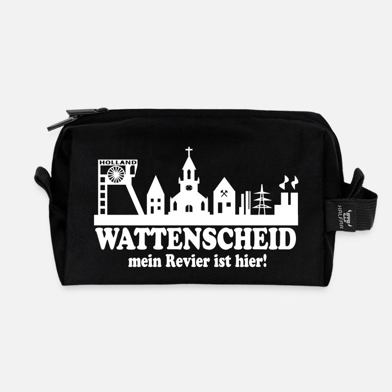 Skyline Wattenscheid - Mein Revier ist hier - Recycelte Kulturtasche - Schwarz
