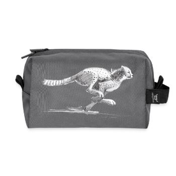 Cheetah - Recycled Toiletry Zip Bag - anthracite - Front