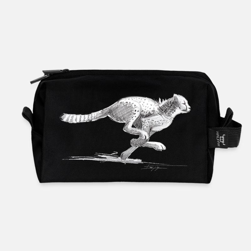 Guépard - Trousse de toilette en tissu recyclé - noir