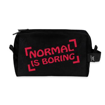 Normal Is Boring Frame - Recycelte Kulturtasche - Schwarz - Vorne