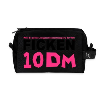 ficken10 DM junggesellenabschied - Recycelte Kulturtasche - Schwarz - Vorne