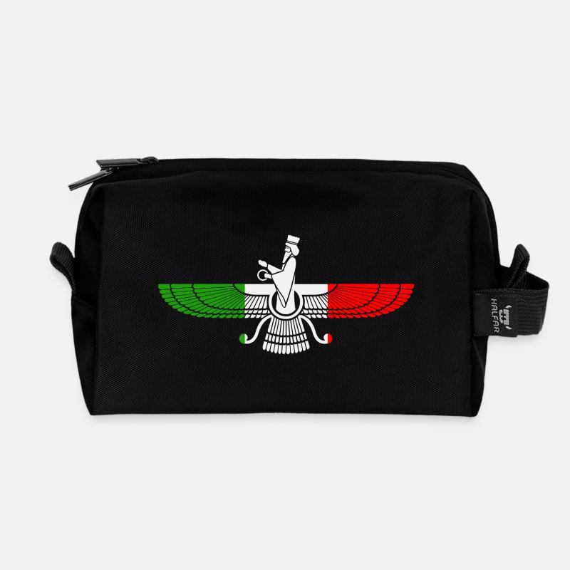 Farvahar Logo | Iranisches altes Symbol - Recycelte Kulturtasche - Schwarz