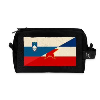 Slowenien und Jugoslawien Vintage Flagge - Recycelte Kulturtasche - Schwarz - Vorne