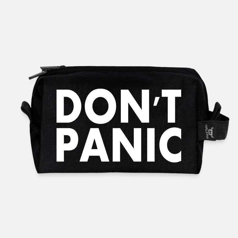 dont panic - Recycled toilettaske - sort