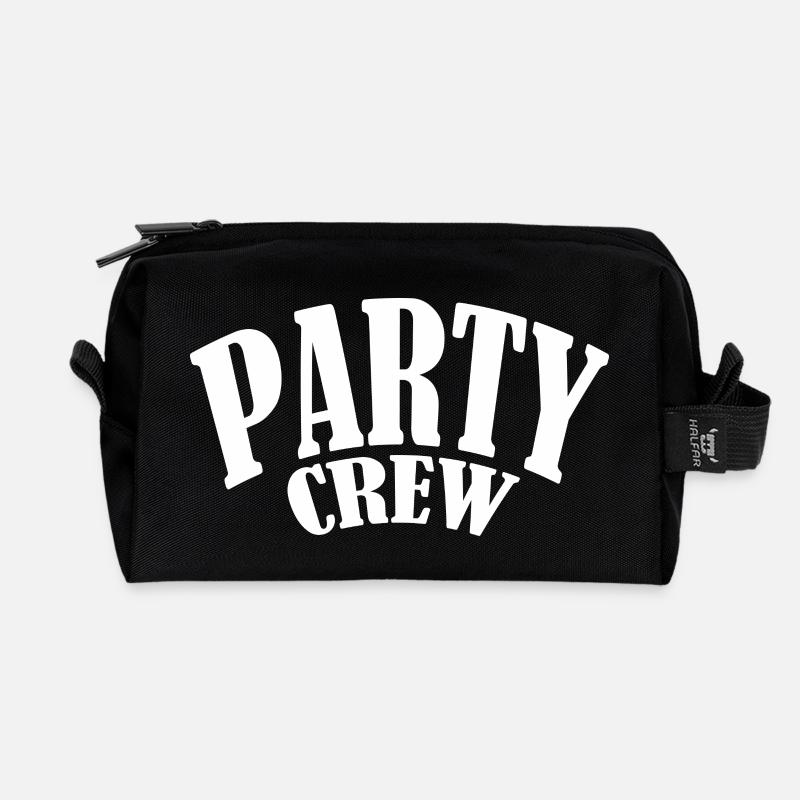 party partycrew partymonster dj deejay disco crew - Recycelte Kulturtasche - Schwarz