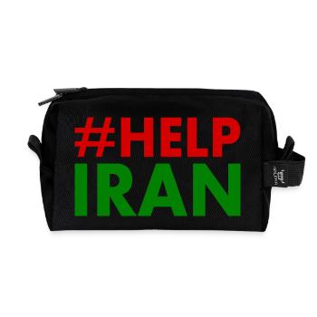 Help iran - Recycelte Kulturtasche - Schwarz - Vorne