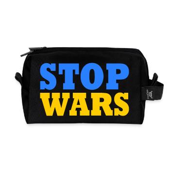 Stop war - Recycelte Kulturtasche - Schwarz - Vorne